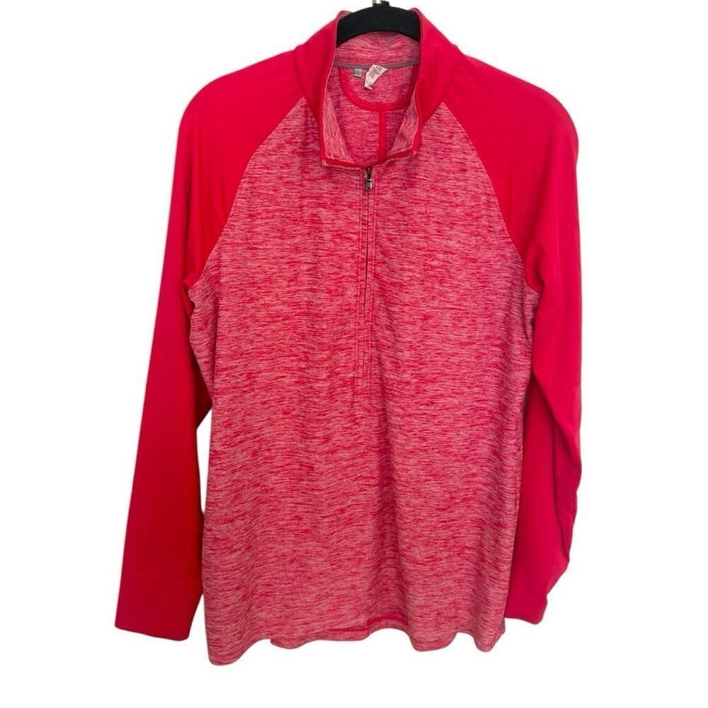 Under Armor UA Half Zip Pullover Long Sleeve Top Size Large Color- Coral Golf